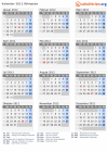 Kalender 2012 mit Ferien und Feiertagen Äthiopien
