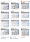 Kalender 2012 mit Ferien und Feiertagen Bahamas