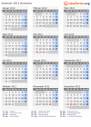 Kalender 2012 mit Ferien und Feiertagen Barbados