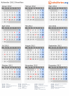 Kalender 2012 mit Ferien und Feiertagen Brasilien