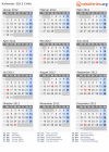 Kalender 2012 mit Ferien und Feiertagen Chile