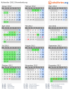 Kalender 2012 mit Ferien und Feiertagen Brandenburg