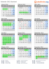 Kalender 2012 mit Ferien und Feiertagen Saarland