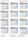 Kalender 2012 mit Ferien und Feiertagen Ecuador