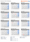 Kalender 2012 mit Ferien und Feiertagen El Salvador