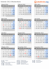 Kalender 2012 mit Ferien und Feiertagen Elfenbeinküste