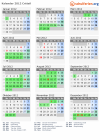 Kalender 2012 mit Ferien und Feiertagen Créteil
