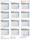 Kalender 2012 mit Ferien und Feiertagen Guinea