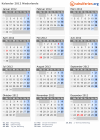 Kalender 2012 mit Ferien und Feiertagen Niederlande
