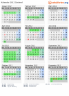 Kalender 2012 mit Ferien und Feiertagen Zeeland
