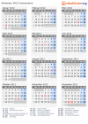 Kalender 2012 mit Ferien und Feiertagen Indonesien