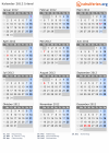 Kalender 2012 mit Ferien und Feiertagen Irland