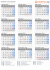 Kalender 2012 mit Ferien und Feiertagen Italien