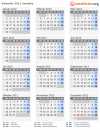 Kalender 2012 mit Ferien und Feiertagen Jamaika