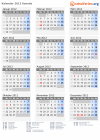 Kalender 2012 mit Ferien und Feiertagen Kanada