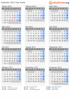 Kalender 2012 mit Ferien und Feiertagen Kap Verde