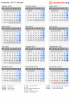 Kalender 2012 mit Ferien und Feiertagen Lettland