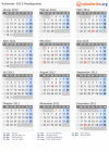 Kalender 2012 mit Ferien und Feiertagen Madagaskar