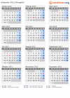 Kalender 2012 mit Ferien und Feiertagen Mongolei