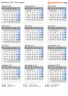 Kalender 2012 mit Ferien und Feiertagen Nicaragua
