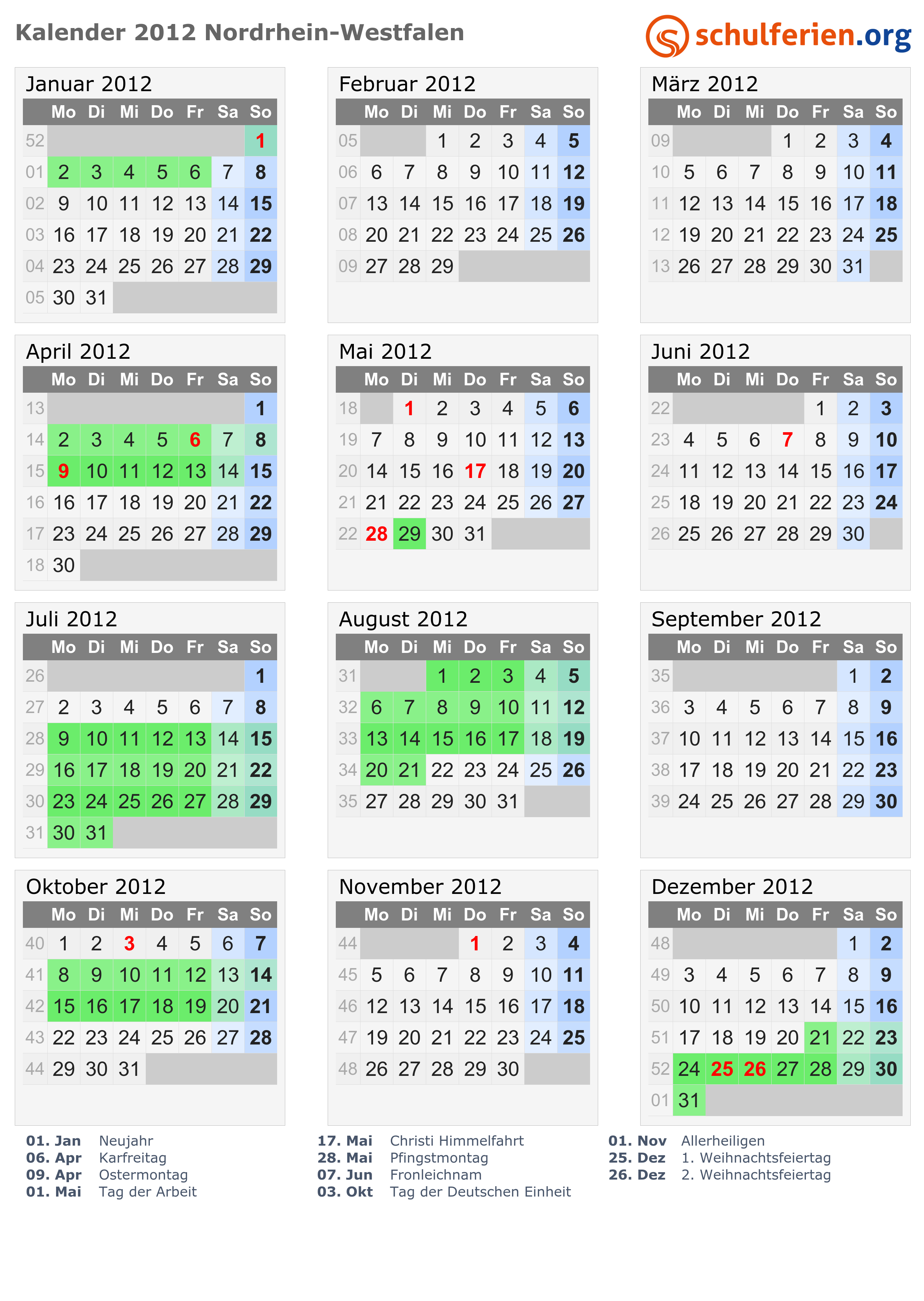 ostern 2012 kalender