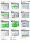 Kalender 2012 mit Ferien und Feiertagen Kärnten