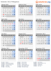 Kalender 2012 mit Ferien und Feiertagen Philippinen