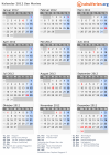 Kalender 2012 mit Ferien und Feiertagen San Marino