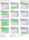 Kalender 2012 mit Ferien und Feiertagen Basel-Land