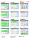 Kalender 2012 mit Ferien und Feiertagen Glarus