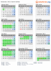 Kalender 2012 mit Ferien und Feiertagen Sankt Gallen