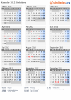 Kalender 2012 mit Ferien und Feiertagen Simbabwe