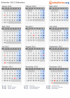 Kalender 2012 mit Ferien und Feiertagen Südsudan