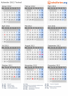 Kalender 2012 mit Ferien und Feiertagen Tschad