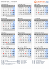 Kalender 2012 mit Ferien und Feiertagen Tunesien
