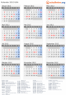 Kalender 2012 mit Ferien und Feiertagen USA