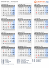 Kalender 2012 mit Ferien und Feiertagen Venezuela