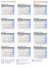 Kalender 2013 mit Ferien und Feiertagen Ägypten