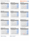 Kalender 2013 mit Ferien und Feiertagen Andorra