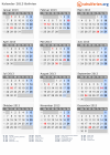 Kalender 2013 mit Ferien und Feiertagen Bolivien