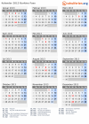 Kalender 2013 mit Ferien und Feiertagen Burkina Faso