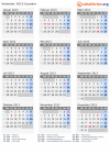 Kalender 2013 mit Ferien und Feiertagen Ecuador