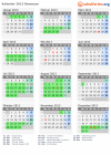 Kalender 2013 mit Ferien und Feiertagen Besançon
