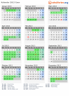 Kalender 2013 mit Ferien und Feiertagen Caen