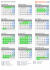 Kalender 2013 mit Ferien und Feiertagen Créteil