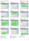 Kalender 2013 mit Ferien und Feiertagen Paris