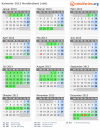 Kalender 2013 mit Ferien und Feiertagen Nordbrabant (süd)