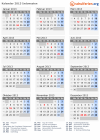 Kalender 2013 mit Ferien und Feiertagen Indonesien