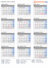 Kalender 2013 mit Ferien und Feiertagen Island