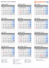 Kalender 2013 mit Ferien und Feiertagen Kanada
